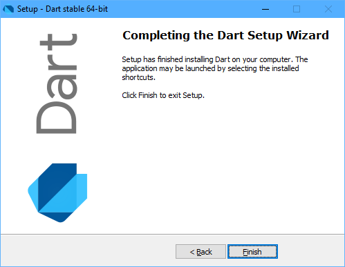 The Dart for Windows setup wizard